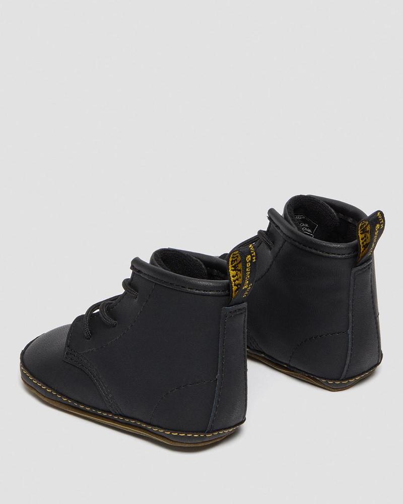 Dr Martens Newborn 1460 Auburn Leren Booties Vrijetijdslaarzen Kinderen Zwart | NL 159PJJ